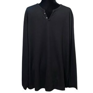 Construct Black Textured Knit Henley Shirt Size XXXL NWT Casual Comfort Style